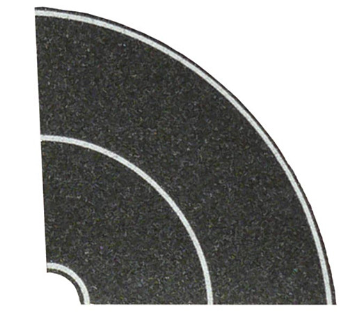 Heki 6580 - Kurven Asphalt H0 4 Stück 90° Heki Straßenprogramm