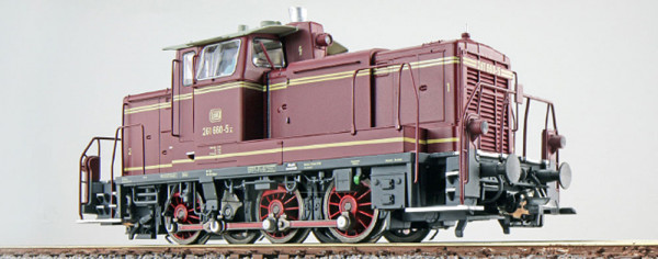 ESU 31417 - DB Diesellok BR 260 purpurrot Ep.4, DC/AC, mit Sound + Rauch, elektr. Kupplungen