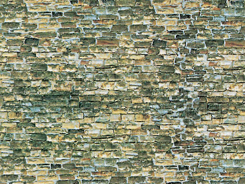 Vollmer 47362 - N Mauerplatte Naturstein aus Karton, 25 x 12,5 cm, 10 Stück