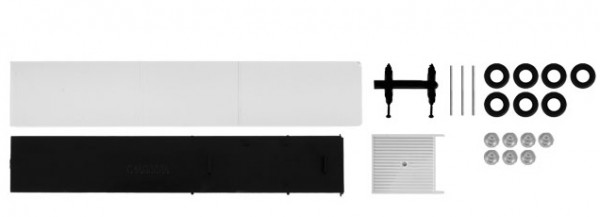 Herpa 084420 - Minikit Kofferauflieger mit Palettenkasten, weiß