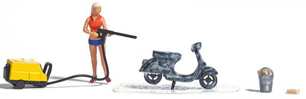 Busch 7833 - Set Motorrollerwäsche