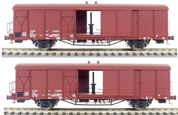 Exacttrain 20491 - Dr Set gedeckte Güterwagen Gbs-t mit Küche und Hbs[2301] Mannschaftswagen 2-teili