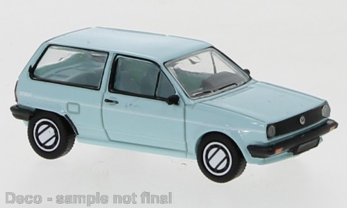 PCX870334 - VW Polo II Fox türkis, Dekor, 1985,