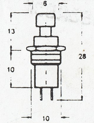Weinert 2053 - Drucktastenschalter blau