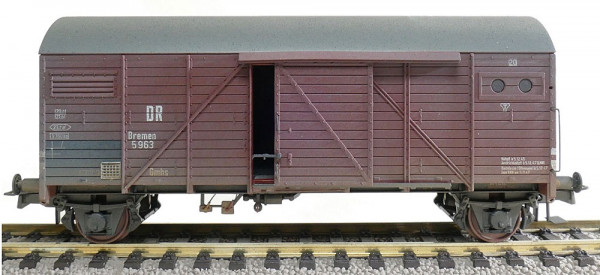 Exacttrain 22086 - DRB gedeckter Güterwagen Gms35 Bremen Ep.2, verschmutzt