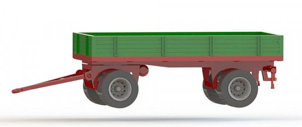VK 06144 - Pritschenwagen (niedrig) grün-rot, Fertigmodell