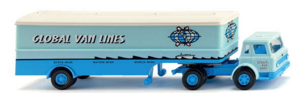 Wiking 051330 - Int. Harvester Koffersattelzug "Global Van Lines" - 1962-79