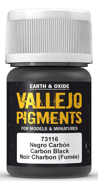Vallejo 773116 - Pigmentfarbe 30ml Karbon-Schwarz