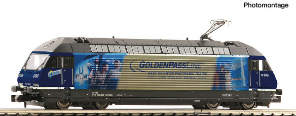 Fleischmann 7560083 - BLS E-Lok 465 008 "Goldenpass" BLS DC 56