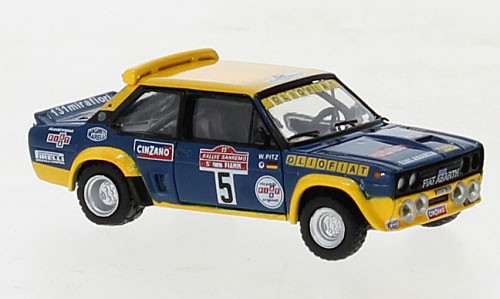 Brekina 22658 - Fiat 131 Abarth 1977, Olio Fiat, Rally San Remo, W.Röhrl, 5,