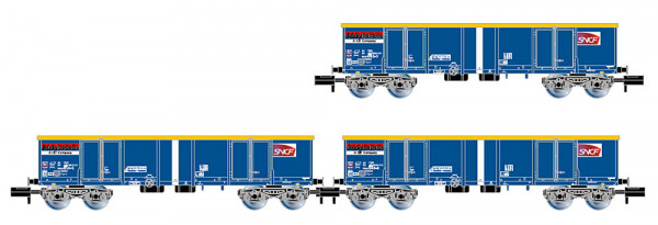 Arnold HN6602 - SNCF 3-tlg. Set offener Güterwagen der Bauart Eamnos Ep. 6