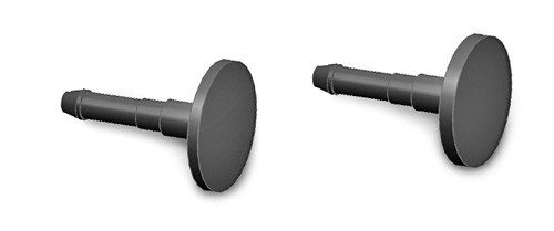 Liliput 969882 - Set Stangenpuffer, 2xflach/2xgewölbt Durchmesser 2,4 mm