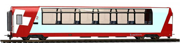 Bemo 3689126 - RhB Bp 2536 Panoramawagen Glacier Express H0
