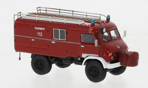 BoS-Modell BOS87787 - Mercedes Unimog 404 S LF8 rot, schwarz, 1962,