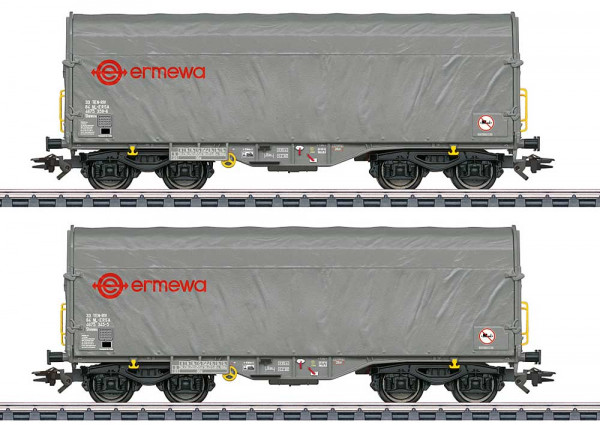 Märklin 47230 - NS Set 2-teilig Schiebeplanenwagen Shimmns Ep.6, "ermewa"