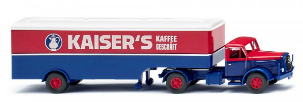 Wiking 051328 - Henschel HS 140 Koffersattelzug "Kaiser`s Kaffee"