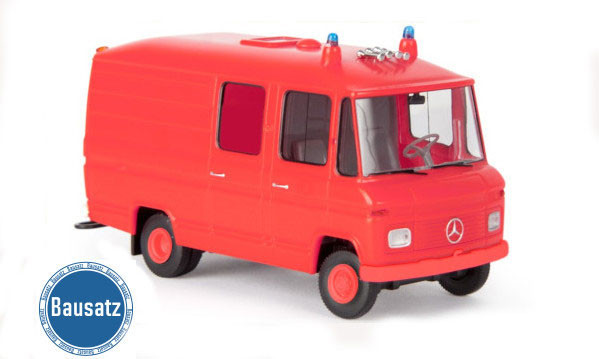 Brekina 10220 - Mercedes Sortiment zum Bau von 1 L 508 RTW rot rot, 1970,