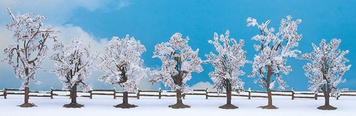 Noch 25075 - Winter-Bäume, 80 - 100 mm, 7 St. H0/TT/N/Z