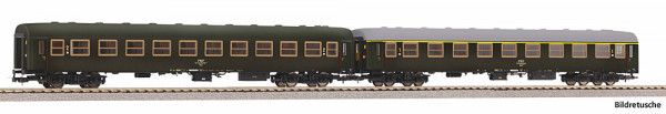 Piko 28321 - PKP Set 2-teilig Reisezuwagen 1. + 2.Klasse dunkelgrün Ep.4