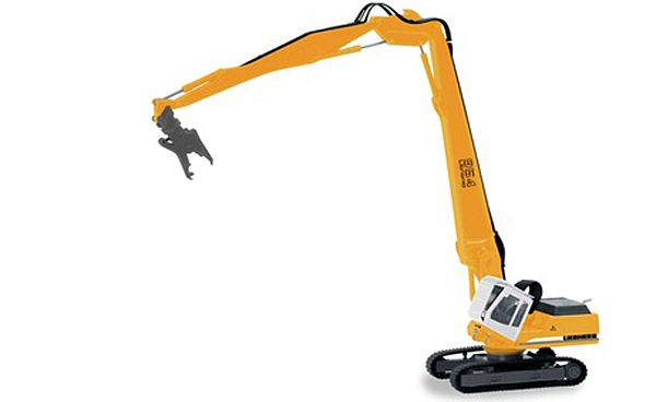 Herpa 152006-001 - Liebherr Raupenbagger 954 Litronic Longfront mit Abbruchzange "Liebherr"