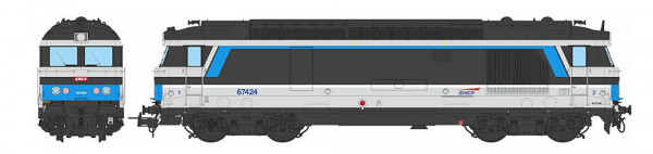 REE MB-240S - SNCF Diesellok Reihe BB 67400 Isabelle-Lackierung Ep.6, Logo Casquette, "Bordeaux", DC