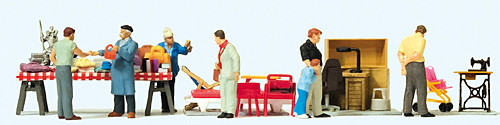 Preiser 10623 - Flohmarkt (4) Exclusivserie