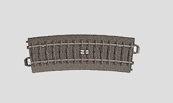 Märklin 24294 - Schaltgleis gebogen R2=437,5mm /15*