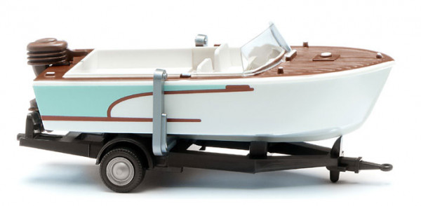 Wiking 009504 - Motorboot auf Anhänger 1961-65
