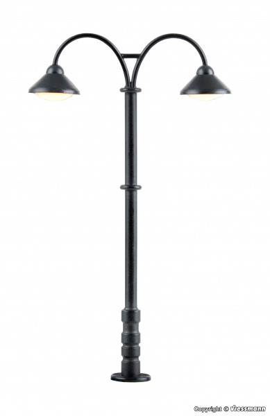 Viessmann 6109 - Bahnsteigleuchte Baden-Baden, doppelt, 2 LEDs warmweiß