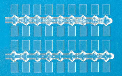 Preiser 97001 - Sockel glasklar 7 x 5 mm. 108 St.
