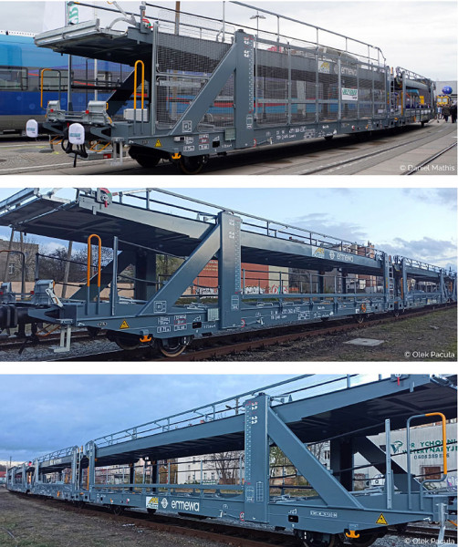 Sudexpress S356005 - DB AG Set 3-teilig Autotransportwagen Laaers L02A Ep.6, ermewa