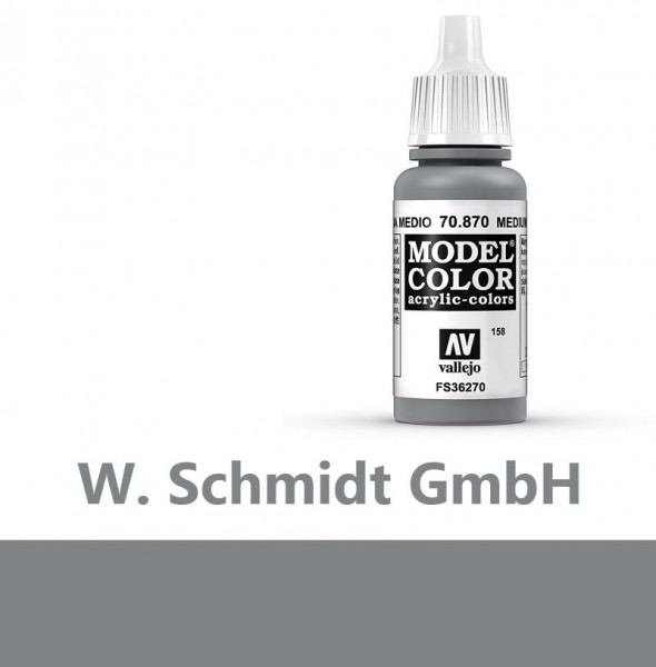 Vallejo 770870 - Model Color Farbe Mittelgrau, Matt, 17 ml