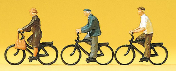 Preiser 10333 - Radfahrer 3 teilig