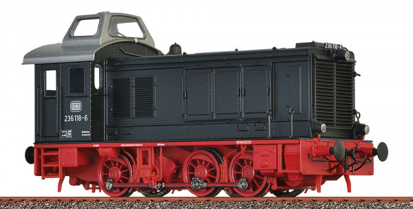 Brawa 40676 - DB Diesellok BR 236 schwarz mit Dachkanzel Ep.4, DCC + Sound