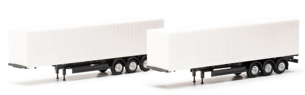 Herpa 085748 - Teileservice 40ft Container-Auflieger (2 Stück)