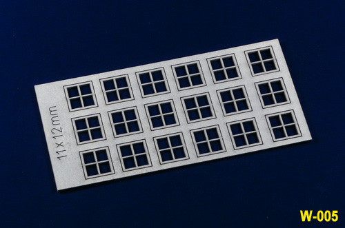 Proses PW-005 - Sprossenfenster 11 x 12 mm, 4 - Scheiben, Lasergeschnitten H0/00 18 Stück
