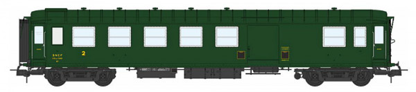 REE VB-467 - SNCF Reisezugwagen Metallisee 2.Klasse mit Gepäckabteil grün 306 Ep.5-6
