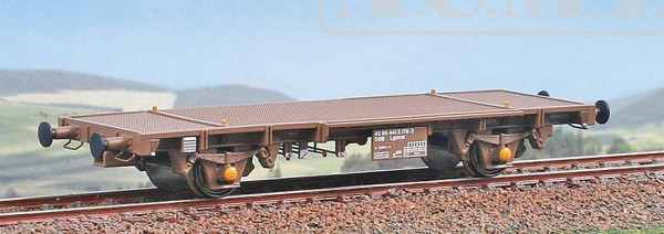 ACME 40519 - DSB Flachwagen Lgmns Ep. 5, mit Seitenmarkierungen, ohne Beladung