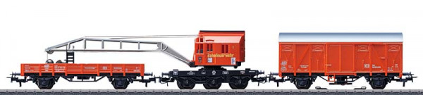 Märklin 44752 - Märklin Start up DB AG Set Bergekranwagen "Feuerwehr" Kranwagen Bauart Krupp-Ardelt,