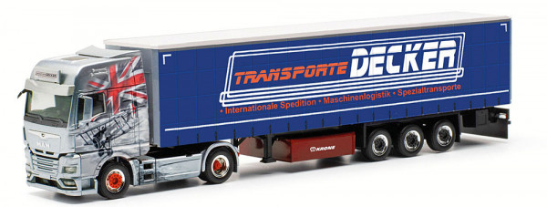 Herpa 317313 - MAN TGX GX Planen-Sattelzug "Decker Düren"