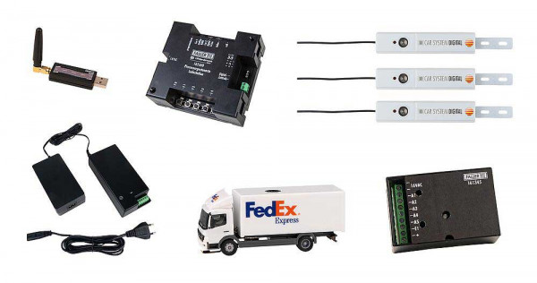 Faller 161340 - Car System Digital, Start-Set LKW MB Artego "FedEx" (Herpa)