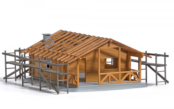 Busch 1855 - Blockhütte im Bau H0