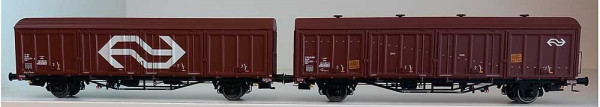 Exacttrain 20822 - NS Set 2-teilig gedeckte güterwagen Hbis braun Ep. 4, EUROP