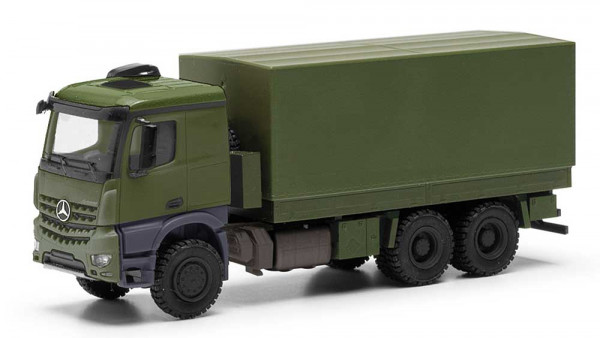 Herpa 747165 - Mercedes-Benz Arocs 6x6 Pritsche/Plane, undekoriert