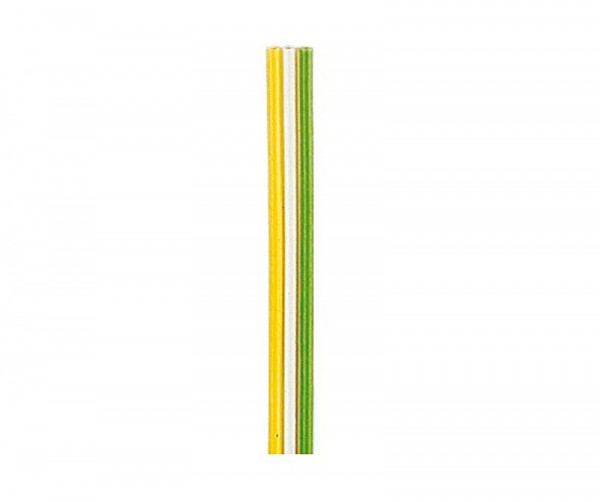 Brawa 32395 - Flachband-Litze 0,14mm 25m Spule gelb/weiss/grün