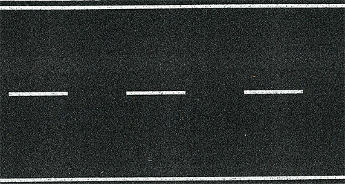 Heki 6561 - Fahrbahndecke Asphalt H0 zweispurig 100 x 8 cm Heki Straßenprogramm