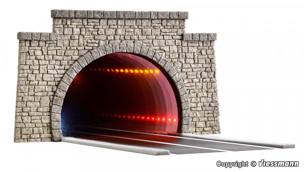 Viessmann 5097 - Straßentunnel klassisch, mit LED Spiegeleffekt und Tiefenwirkung