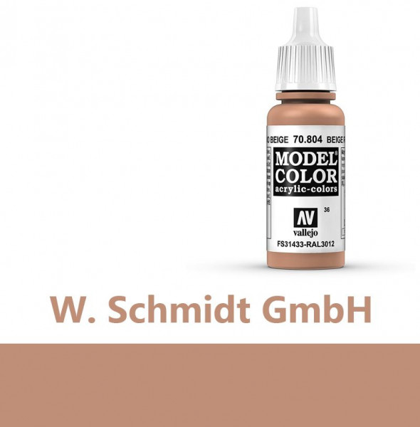 Vallejo 770804 - Model Color Farbe Beige-Rot, Matt, 17 ml
