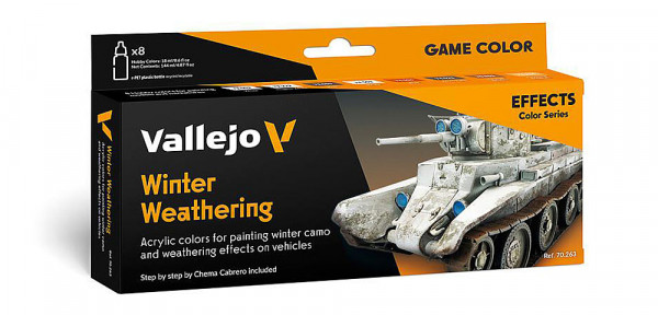 Vallejo 770263 - Farb-Set Winteralterung, 8 x