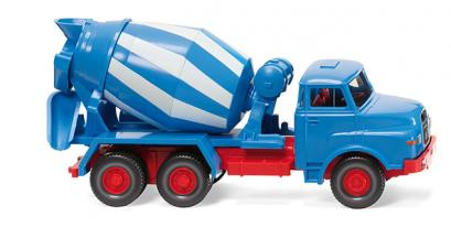 Wiking 068208- MAN Betonmischer blau/weiss